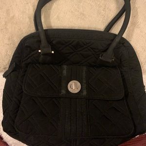 VEra Bradley black bowler bag handbag purse